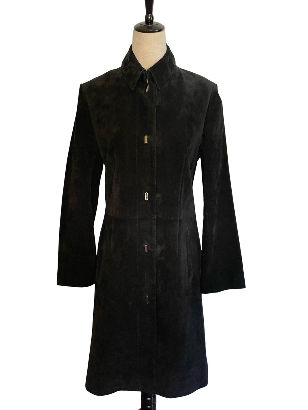 Bernardo Suede Long Jacket